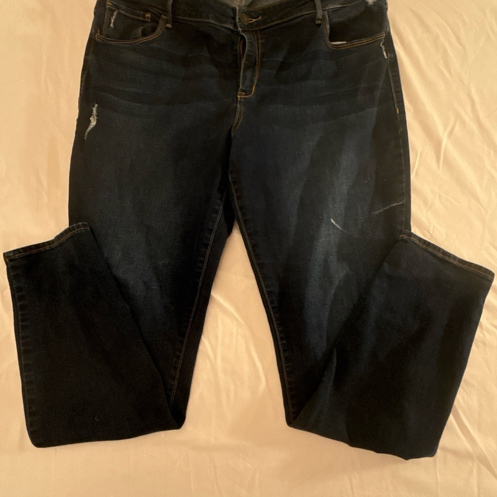 Old Navy Rockstar Regular Jeans Womens Size 18 Standard Dark Wash FA13 - Picture 2 of 16